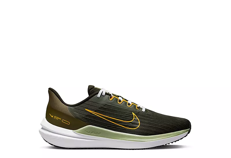 Nike Mens Air Winflo 9 Running Shoe - Olive 4 Nike Mens Air Winflo 9 Running Shoe - Olive - Image 2