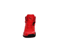 Puma Mens Playmaker Pro Mid Basketball Shoe - Red -Fashion Men Shoe Store US 01 601241 02