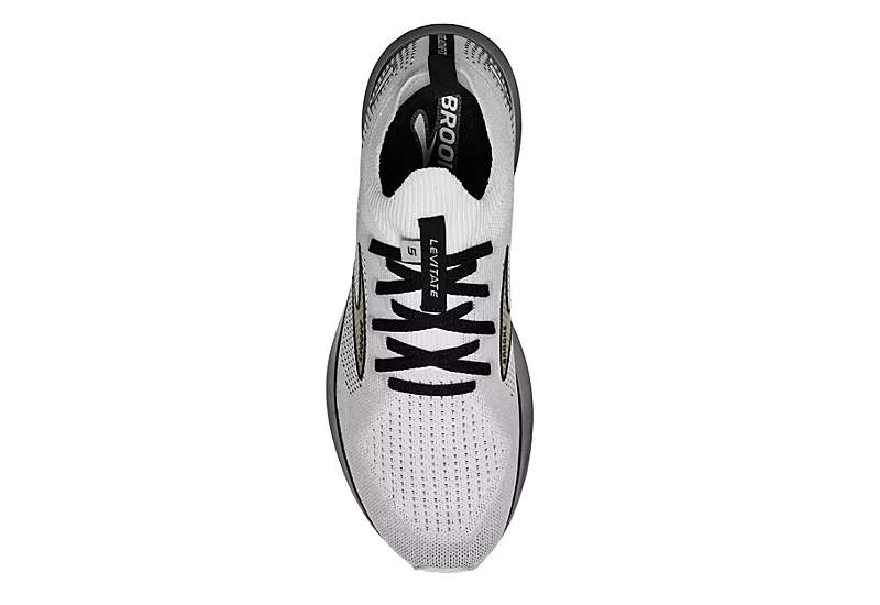 Brooks Mens Levitate 5 Running Shoe - White 6 Brooks Mens Levitate 5 Running Shoe - White - Image 4